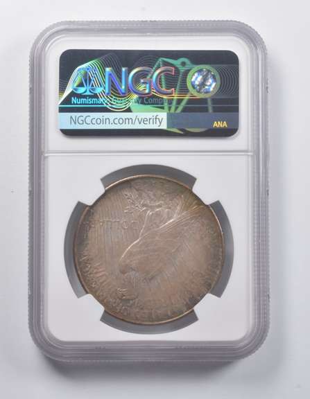 AU55 1922 Peace Silver Dollar NGC - AMAZING Tone