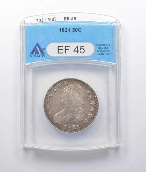 EF45 1821 Capped Bust Half Dollar ANACS