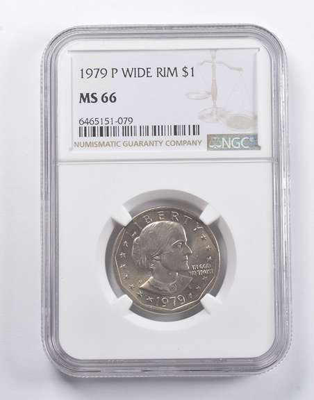 MS66 1979-P Susan B. Anthony Dollar Wide Rim NGC