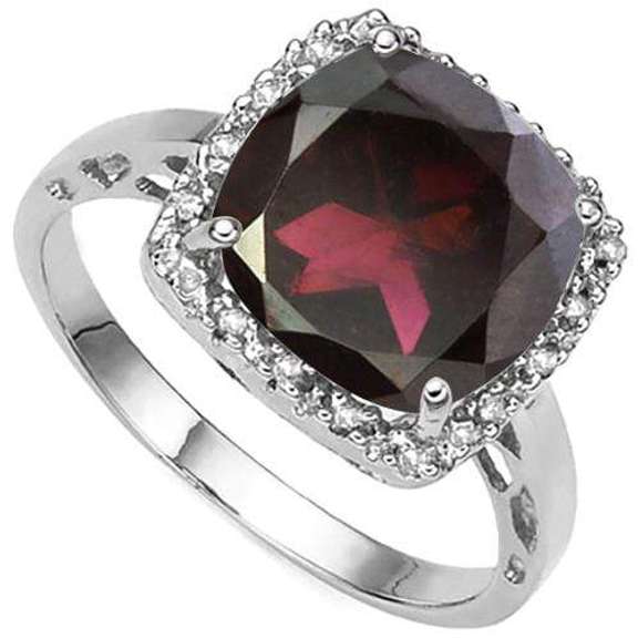 5.09 CT GARNET SILVER RING