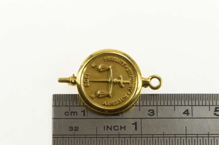 10K Yellow Gold Fed. Bureau of Investigation Service 10yrs Pin/Brooch