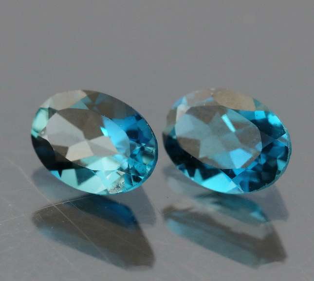 Top London blue 1.63ct matched Brazilian Topaz pair