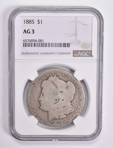 AG3 1885 Morgan Silver Dollar NGC Lowball Low Ball