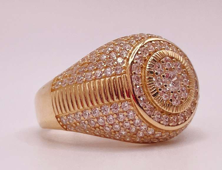 14kt Solid Yellow Gold Men's Ring