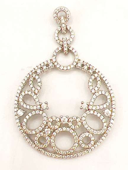 Gorgeous Sterling Silver Pendant with CZ Accents!