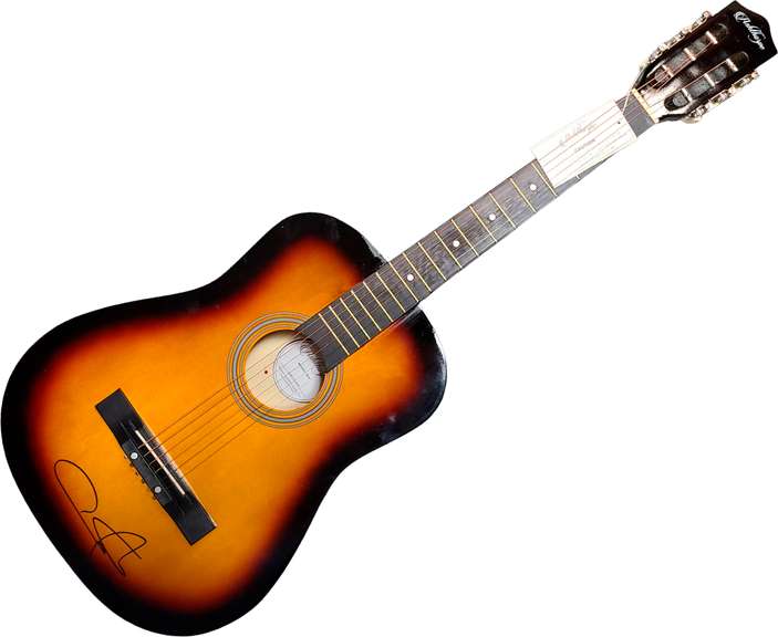 Carlos Santana Autographed Tobacco Sunburst Ashthorpe Acoustic Guitar ACOA