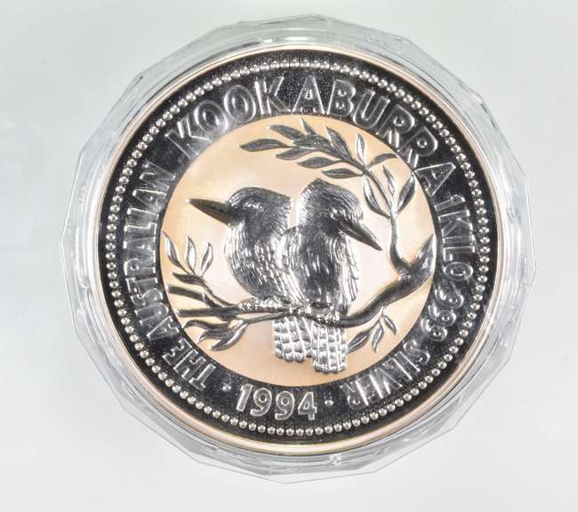 1994 Australia 30 Dollars - Kookaburra - 1 Kilo .999 Fine Silver