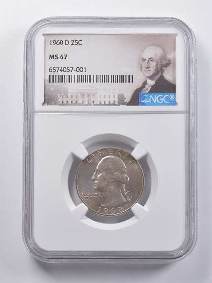 MS67 1960-D Washington Quarter NGC