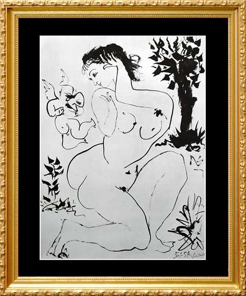 Pablo Picasso, Nude With A Masked Cupid