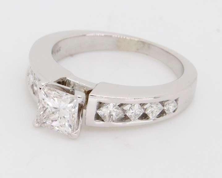 GIA Certified Princess cut Diamond Engagement Ring