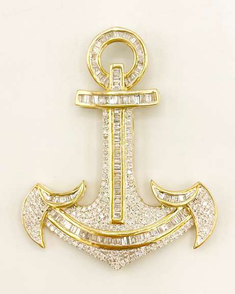 10kt Solid Yellow Gold & Diamond Pendant