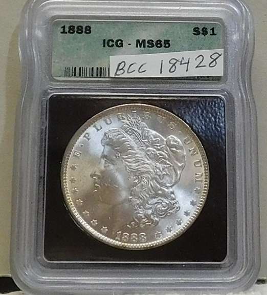 1888-S Morgan Dol ICG MS-65 full GEM