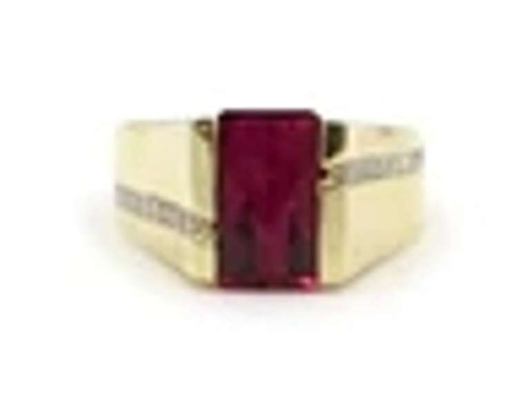 Attractive Rubellite Tourmaline and Diamond Ring