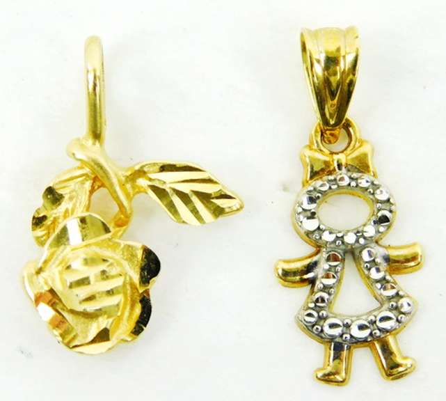 10K and 14K Gold Pendants