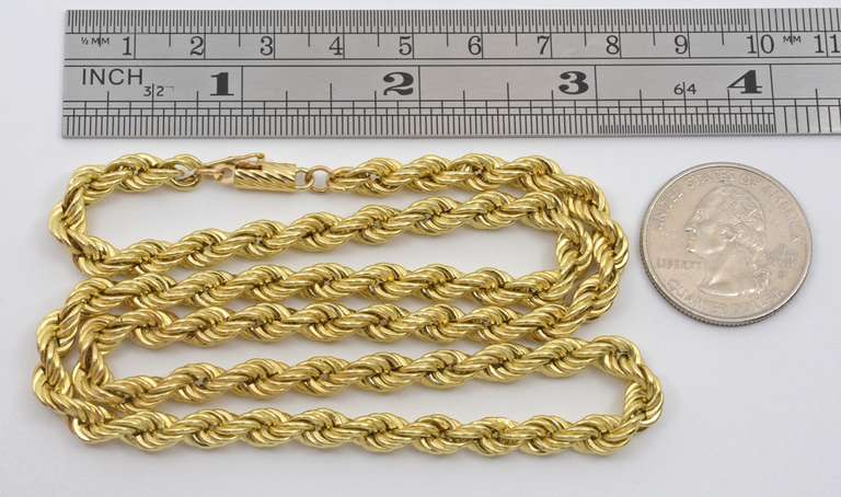 Always Popular 14k Rope Necklace
