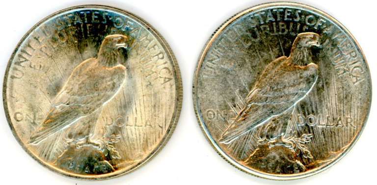 2 Different Peace Silver Dollars: 1923 & 1925