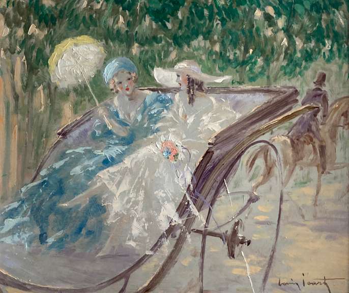 Louis Icart- Deux Ellegantes en Caleche