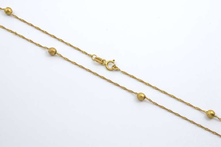 Pretty 18k Bead Station Necklace