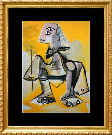 Pablo Picasso, Croudy With Crouching Man
