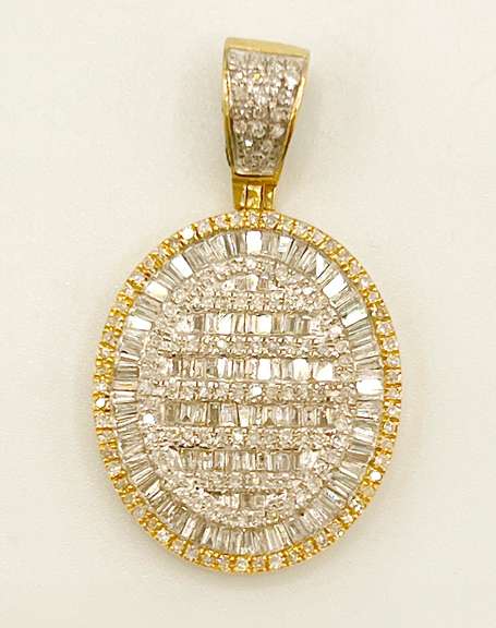 10kt Solid Yellow Gold & Diamond Pendant