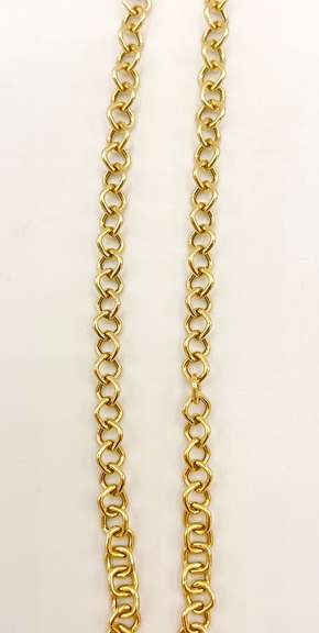 14kt Solid Yellow Gold Square Link Chain Necklace