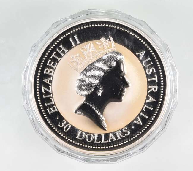 1994 Australia 30 Dollars - Kookaburra - 1 Kilo .999 Fine Silver