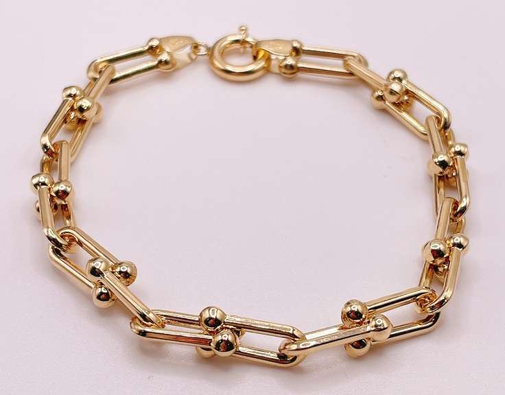 14kt Solid Yellow Gold Link Bracelet