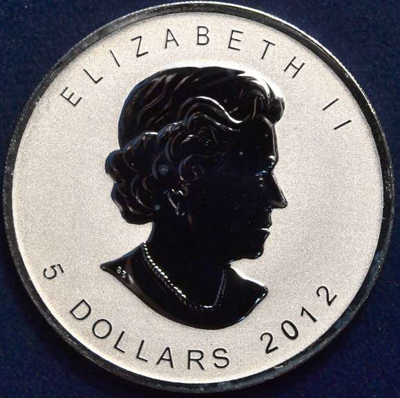 2012 Canadian Maple Leaf Reverse Proof Titanic Privy Mark BU 1 Ounce Silver