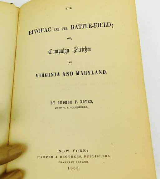 1863 Bivouac & the Battlefield, Antique Civil War Book