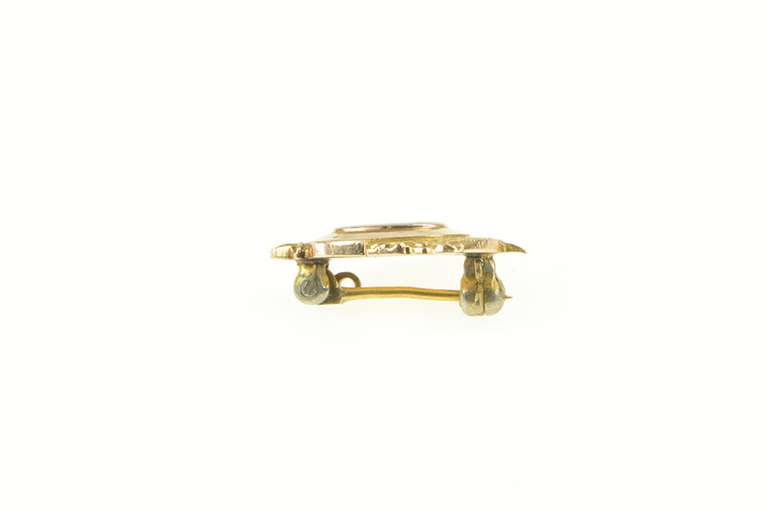 10K Yellow Gold Phi Chi Sigma Enamel Victorian Frat. Lapel Pin/Brooch