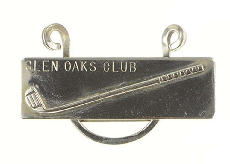 Sterling Silver Glen Oaks Club Golf Putter Bar Golfer Pin/Brooch