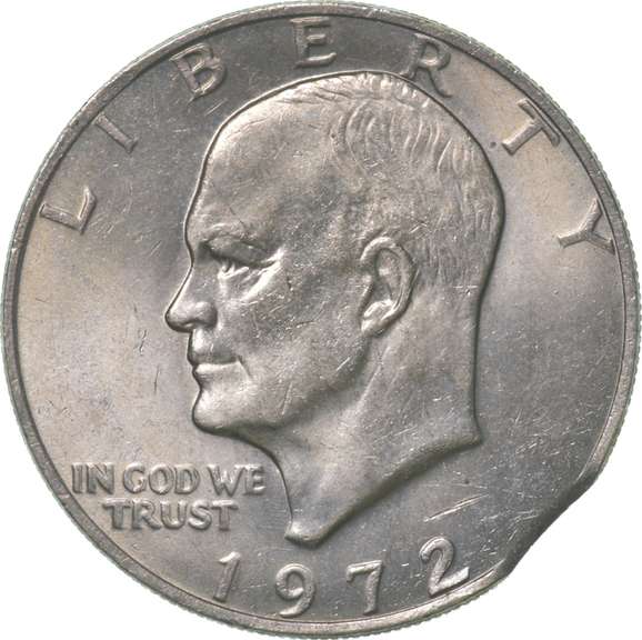1972 Eisenhower Dollar Clip Error