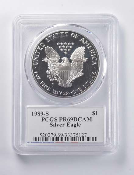 PR69 DCAM 1989-S American Silver Eagle Signed Moy PCGS