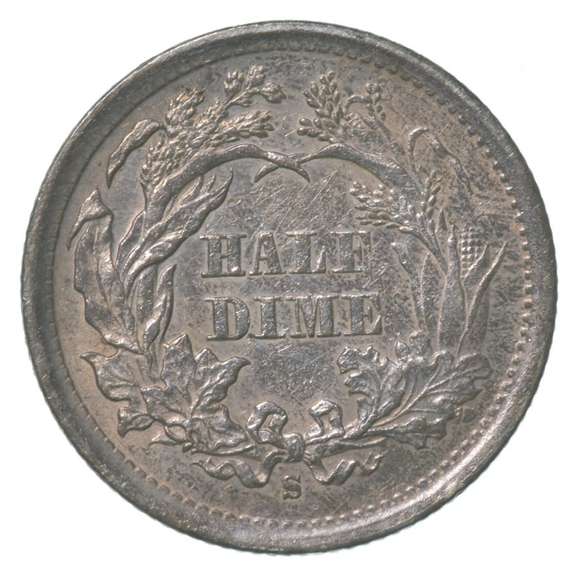 1872-S Seated Liberty Half Dime