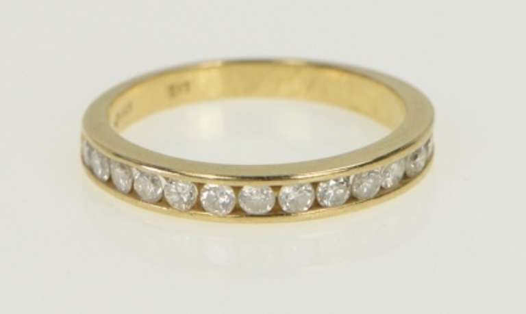 14K Yellow Gold 0.50 Ctw Classic Diamond Wedding Band Ring