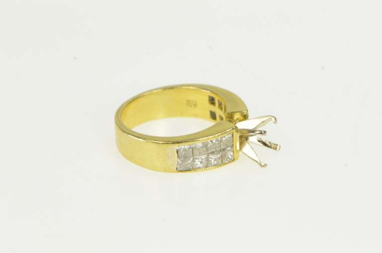 18K Yellow Gold 1.50 Ctw VS Diamond Engagement Setting Ring
