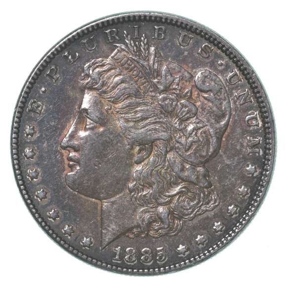 1885 Morgan Silver Dollar RUSTIC Toner
