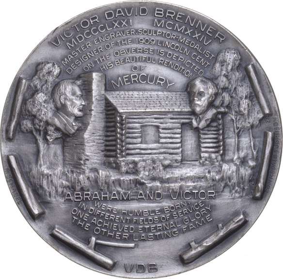 1962 Victor David Brenner Mercury 7 Troy Oz. .999 Fine Silver Medal