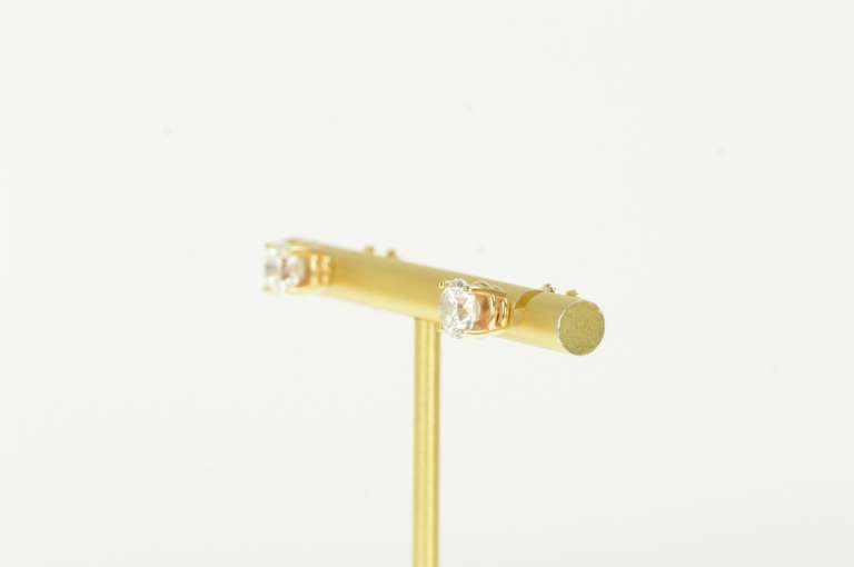 14K Yellow Gold 1.75 Ctw Diamond Solitaire Classic Stud Earrings