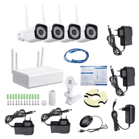 2.0MP 1080P Wireless Surveillance White Camera System