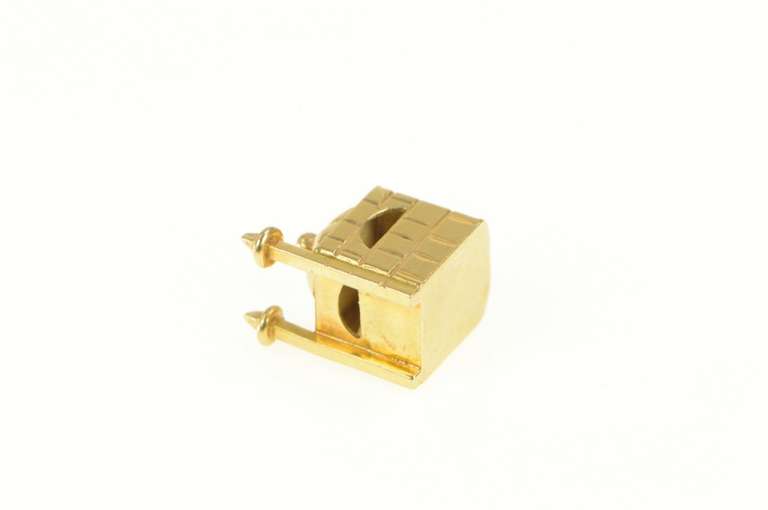 18K Yellow Gold 3D Mosque Temple House of Prayer Charm/Pendant