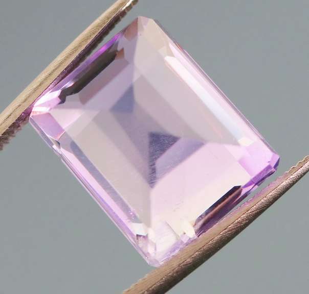 Bright violet 7.49ct emerald cut Amethyst