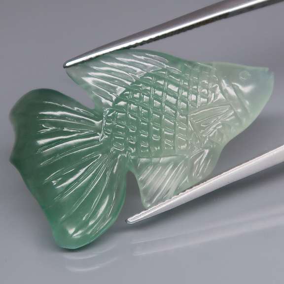 Glistening 16.89ct Chalcedony carving
