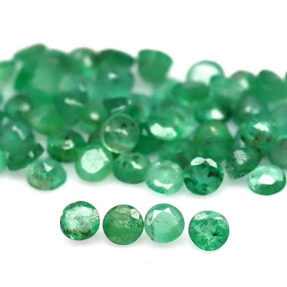 Large 8ct 63 piece Zambian Emerald parcel