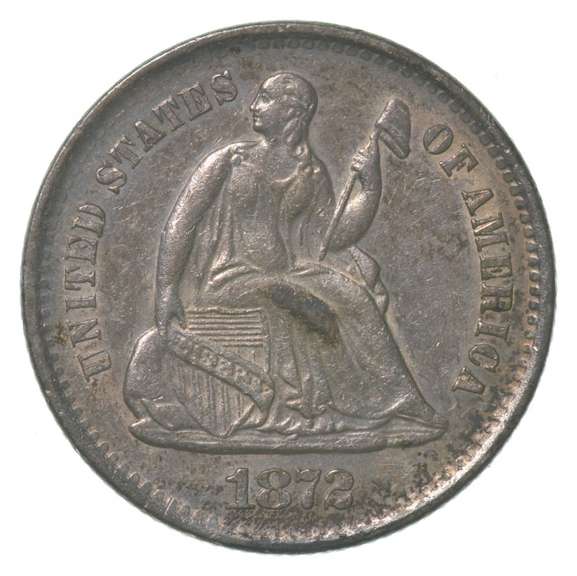 1872-S Seated Liberty Half Dime