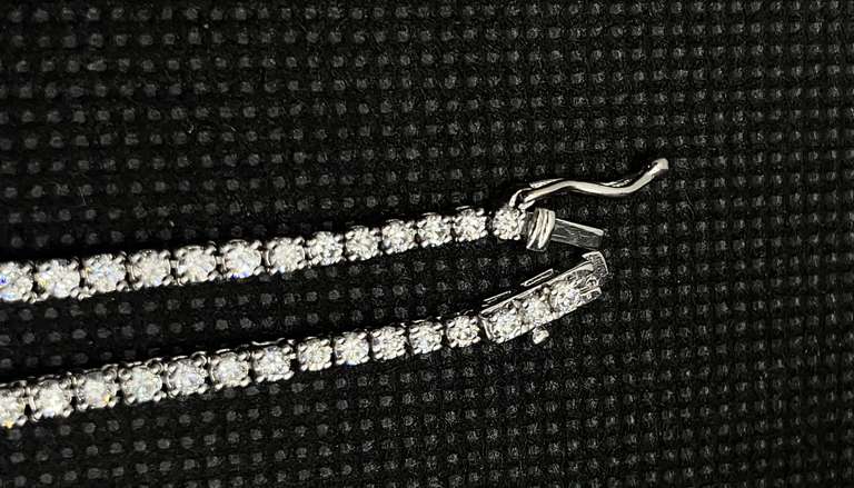 15.0+ CARAT DIAMOND TENNIS NECKLACE IN 14KT SOLID WHITE GOLD!