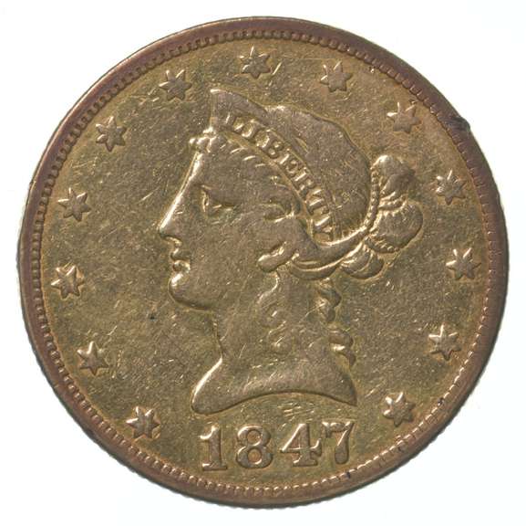 1847 $10 Liberty Head Gold Eagle