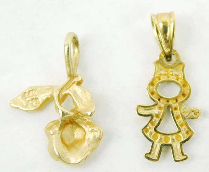 10K and 14K Gold Pendants