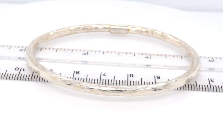 Ippolita Classic Hammered Bangle in Sterling Silver