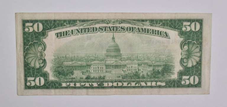 1929 $50 New York, NY United States National Currency Note